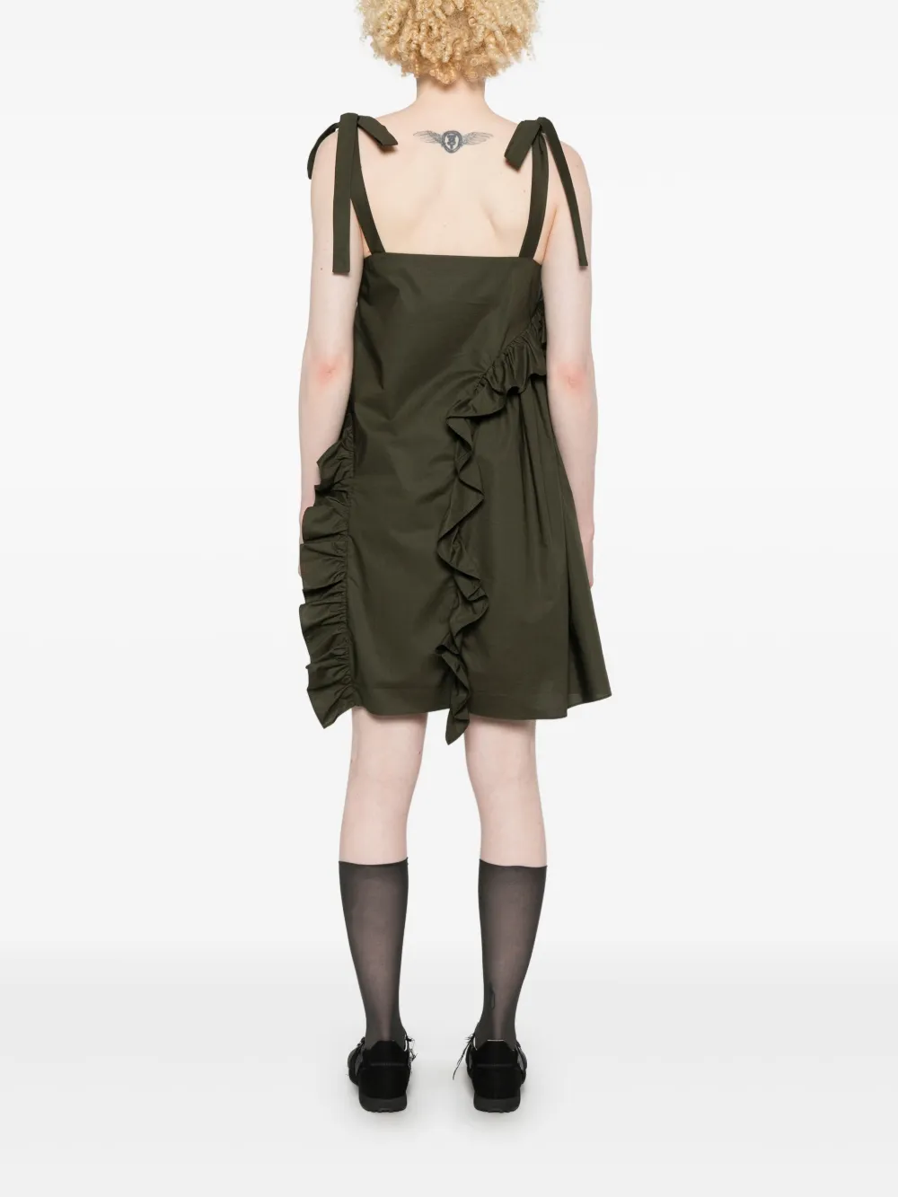 Cecilie Bahnsen Agata mini-jurk Groen