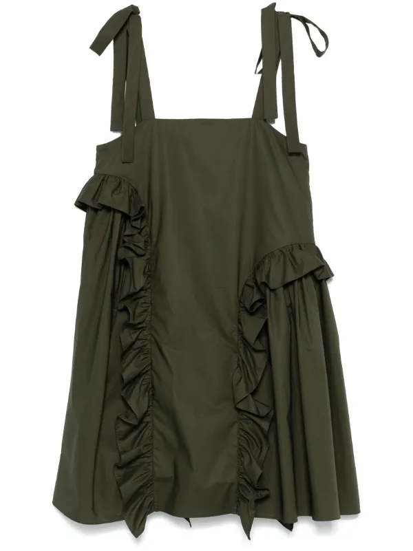 ワンピース CECILIE BAHNSEN Green Silk Blend Soon Mini Dress CECILIE BAHNSEN | Green Women's Midi Dress | YOOX