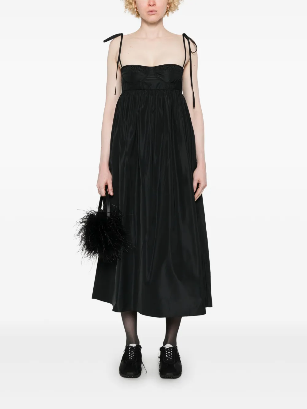 Cecilie Bahnsen Alena maxi-jurk - Zwart