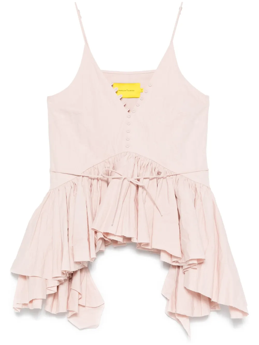 Marques'Almeida top con dobladillo peplum | rosado | Image 1
