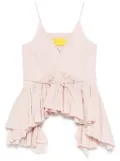 Marques'Almeida frilled-peplum-hem top - Pink
