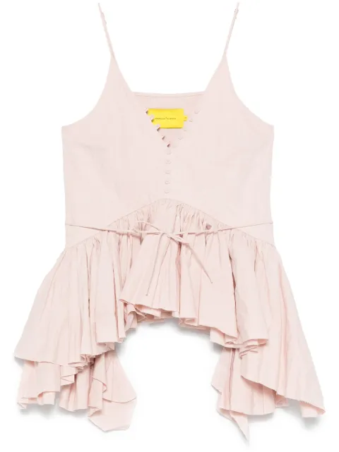 Marques'Almeida frilled-peplum-hem top