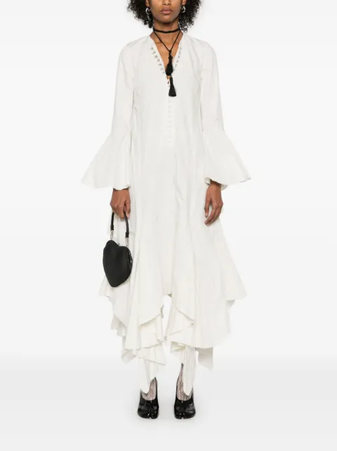 Marques'Almeida wrinkled handkerchief maxi dress RST25DR0436WRCOWH - 1