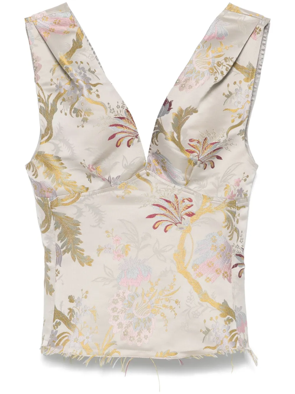 Marques'Almeida brocade-jacquard top - Grigio