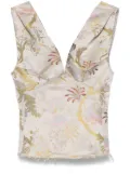 Marques'Almeida brocade-jacquard top - Grey