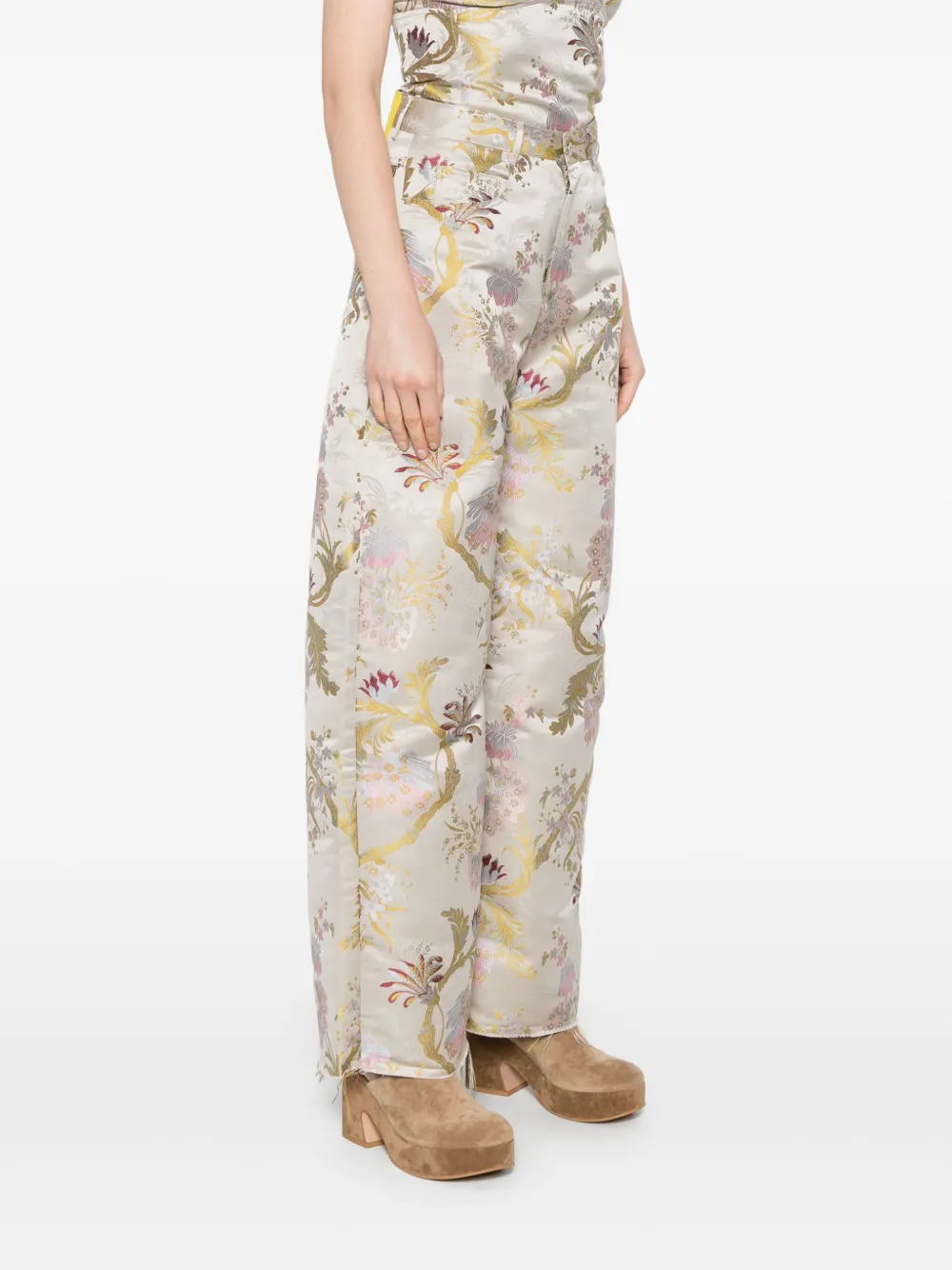 MARQUES' ALMEIDA BROCADE-JACQUARD TROUSERS 