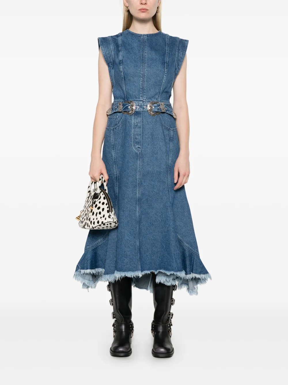 Marques'Almeida denim midi dress - Blauw