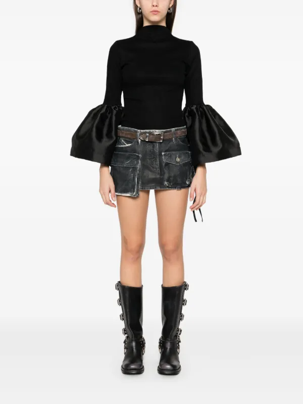 Marques'Almeida flared-cuff Top | Black | FARFETCH