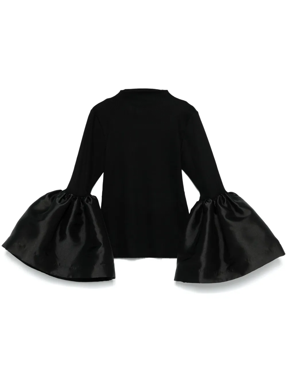 Marques' Almeida Turtleneck Puff Sleeve Top In Black
