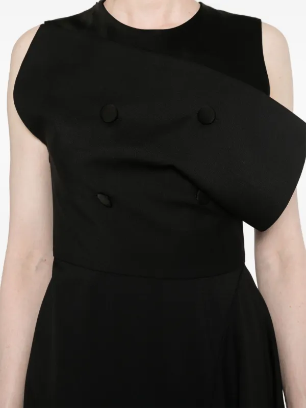 GIVENCHY アシンメトリードレープドレス Givenchy アシンメトリー ドレス | ブラック | FARFETCH JP