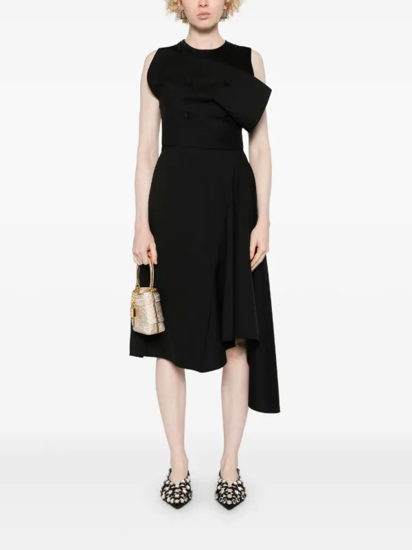 GIVENCHY アシンメトリードレープドレス Givenchy アシンメトリー ドレス | ブラック | FARFETCH JP