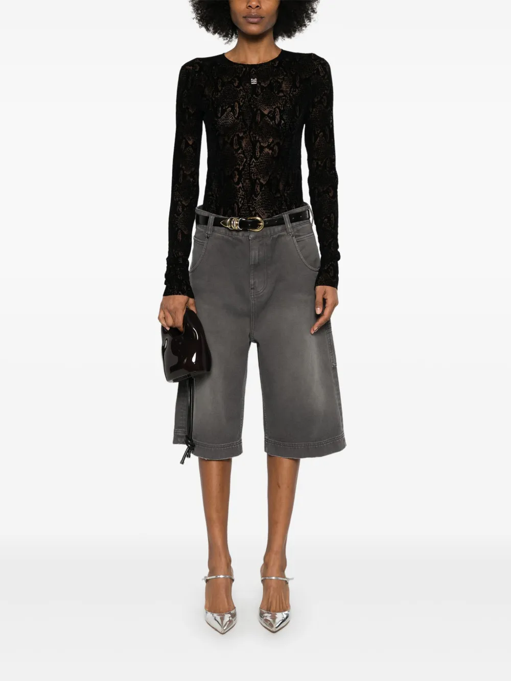 Givenchy 4G-plaque bodysuit - Zwart