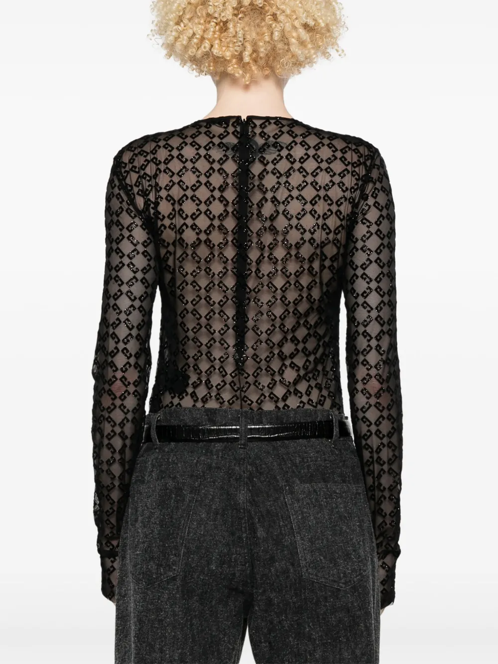Shop Givenchy Logo-flocked Body In 黑色
