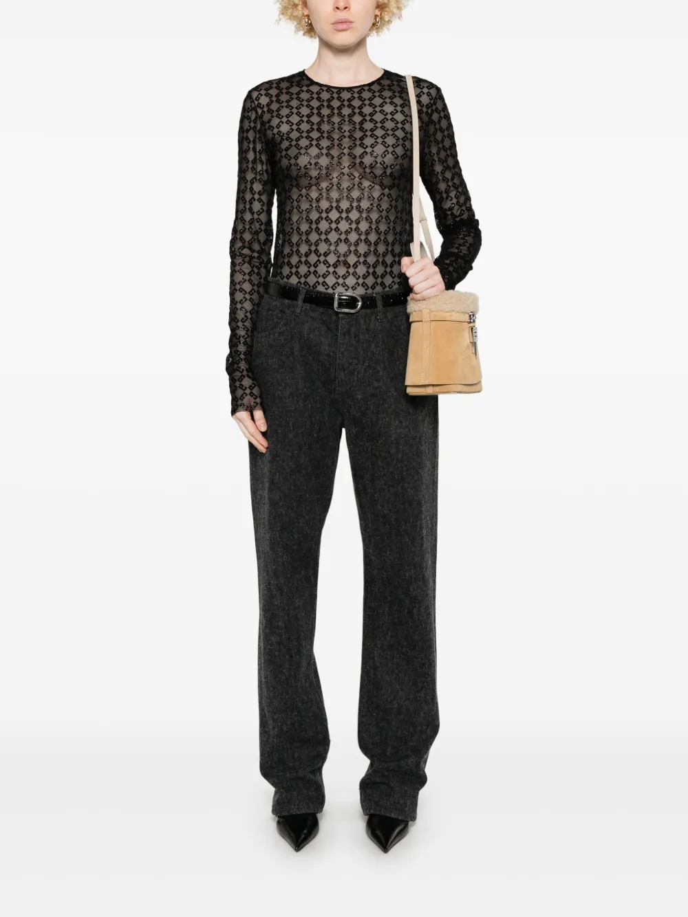 GIVENCHY LOGO-FLOCKED BODY