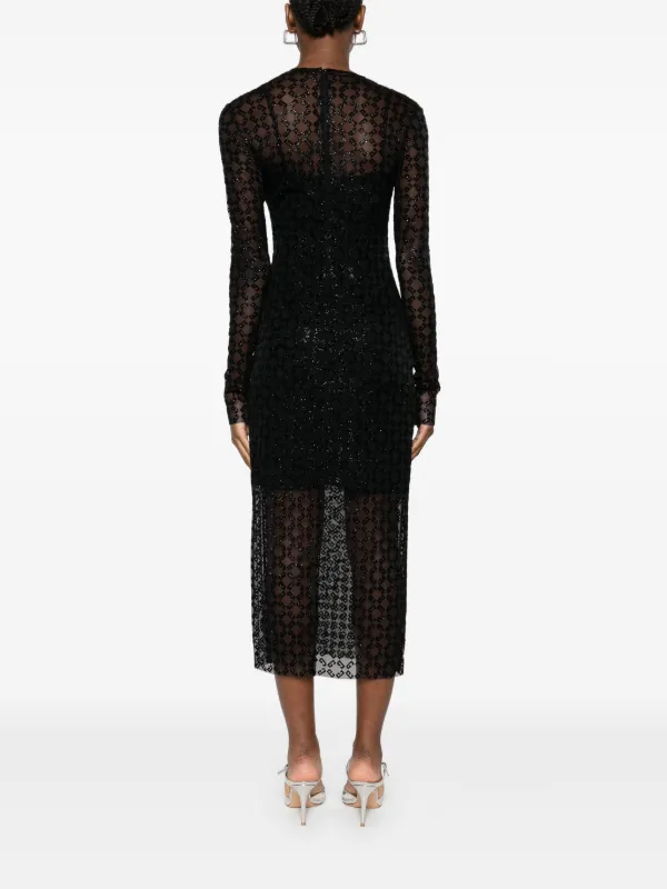 Givenchy Sheer Midi Dress | Black | FARFETCH