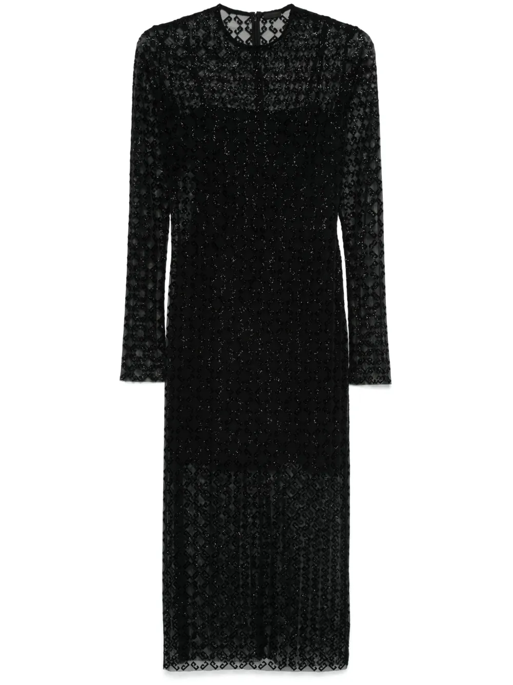 Givenchy vestido midi traslúcido | negro | Image 1