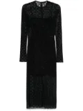 Givenchy sheer midi dress - Black