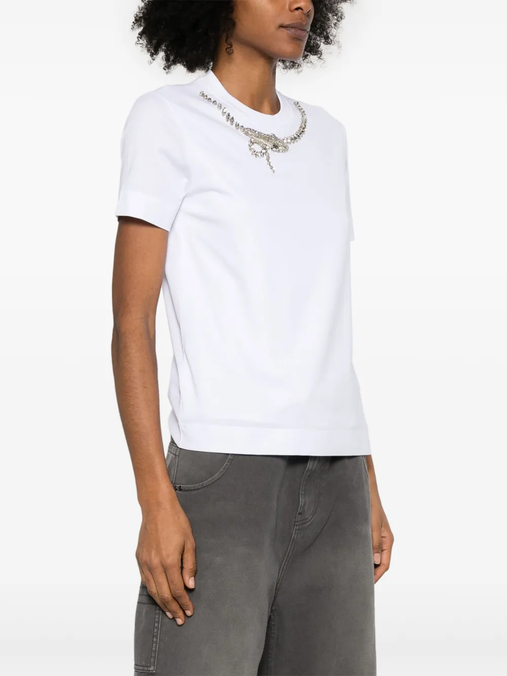 Givenchy T-shirt met kristallen detail Wit