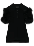 Givenchy pompom-detail polo top - Black