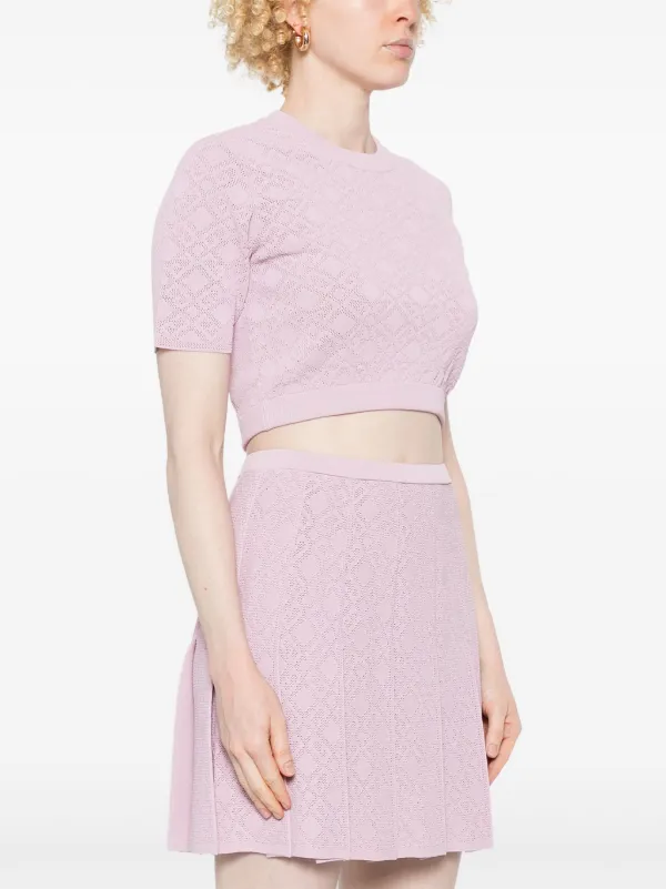 Givenchy logo-knit Crop Top | Pink | FARFETCH