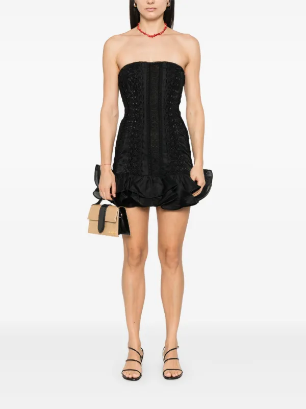 Charo Ruiz Ibiza Pralle Mini Dress | Black | FARFETCH ID