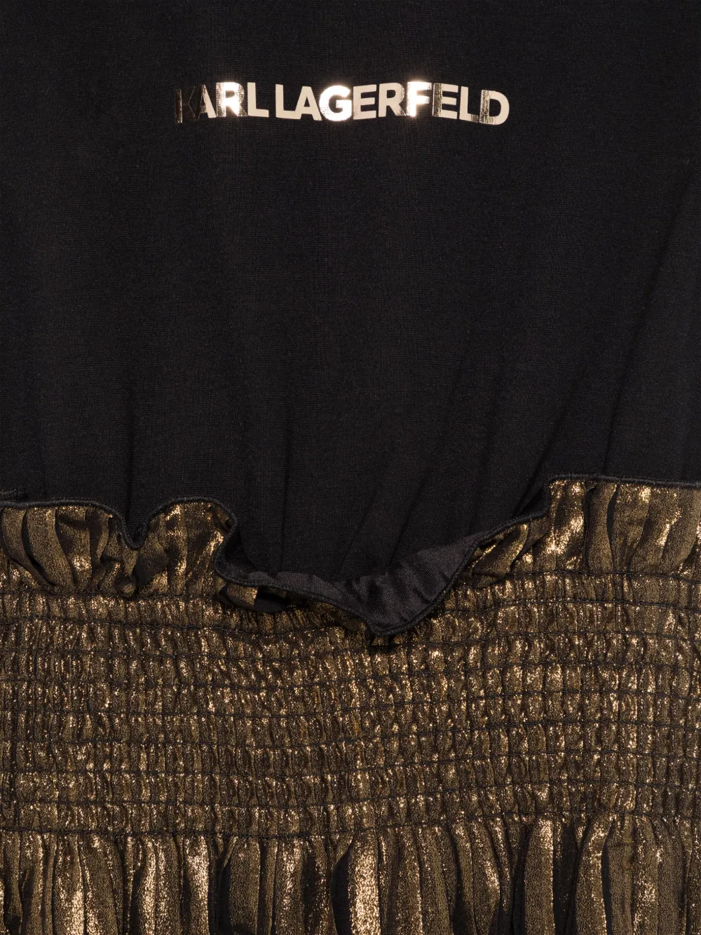Karl Lagerfeld Kids Jurk met logoprint Zwart