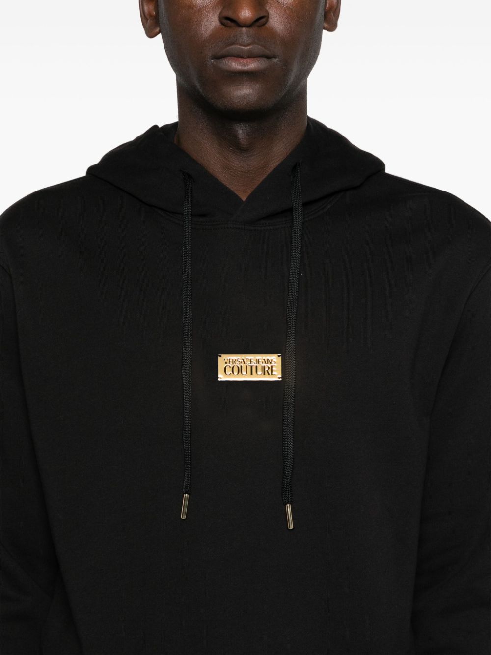 Versace Jeans Couture logo-plaque hoodie Men