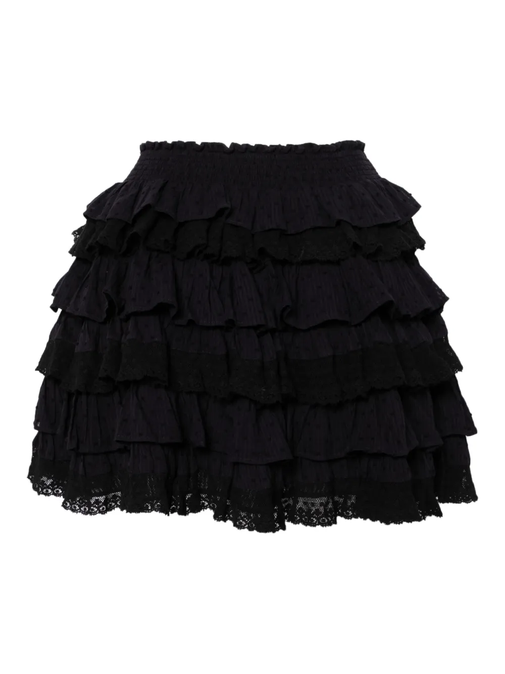 LoveShackFancy Rok met ruches - Blauw