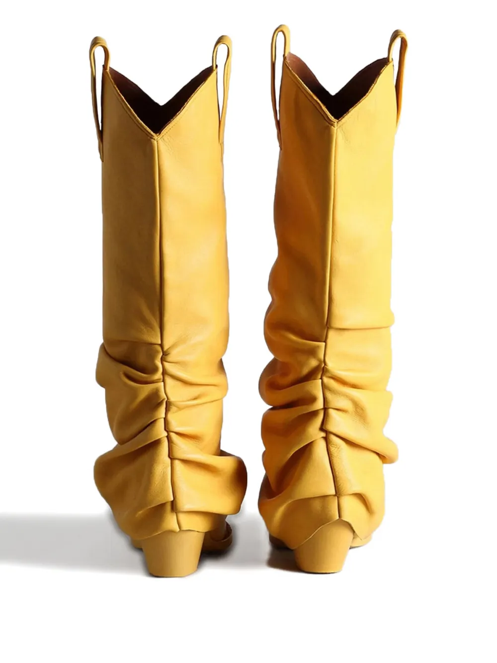 R13 Leren laarzen in Western stijl Geel