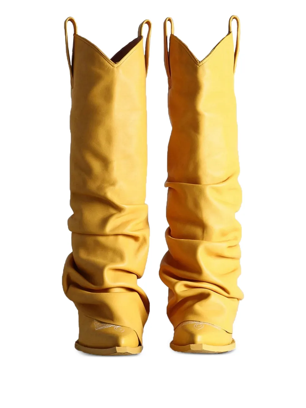 R13 Leren laarzen in Western stijl Geel