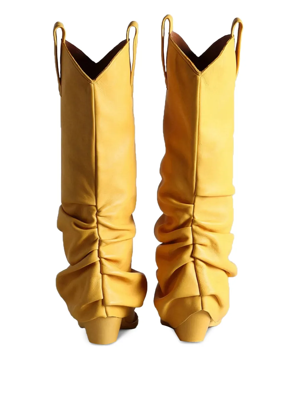 R13 Leren laarzen in Western stijl Geel