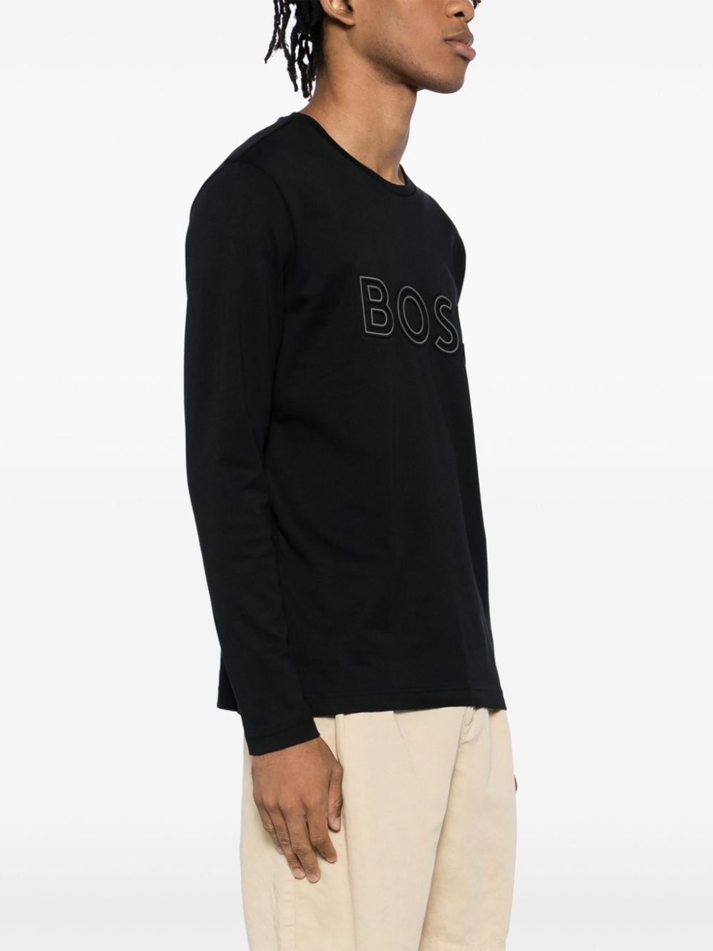 Shop Hugo Boss Togan T-shirt In 黑色