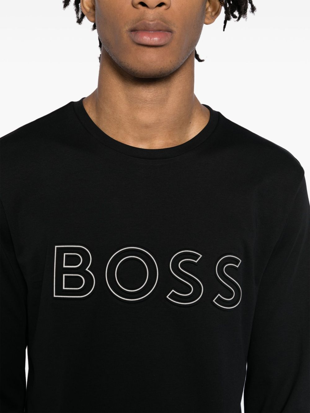 Shop Hugo Boss Togan T-shirt In 黑色