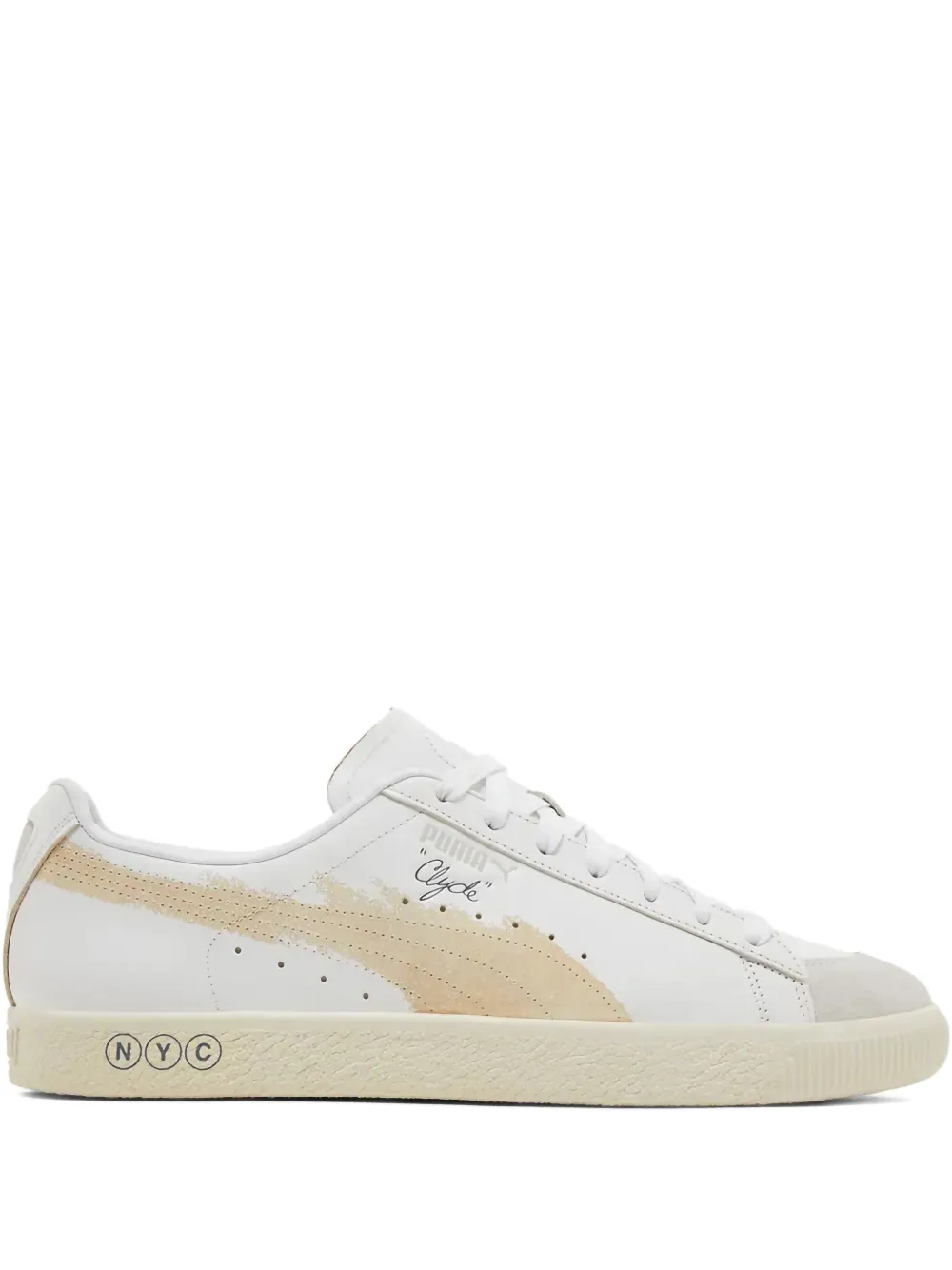 PUMA x Clyde Extra Butter " White Warm White Feather Gray" sneakers