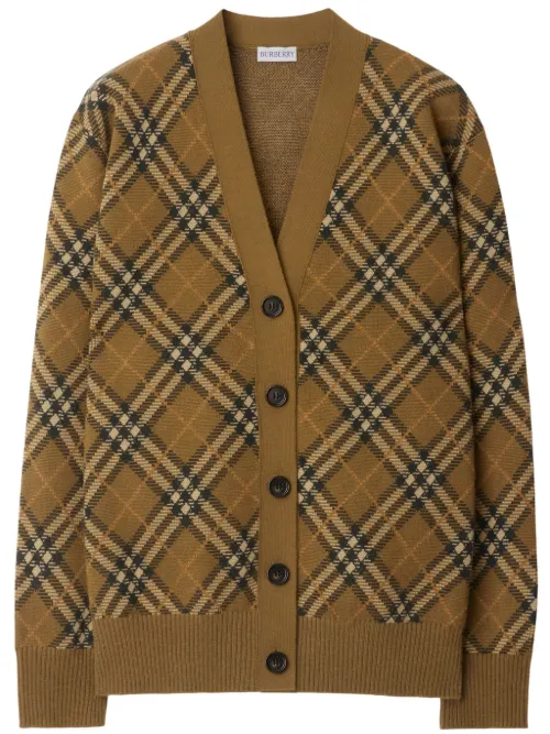 Cardigan à carreaux - Burberry - Modalova