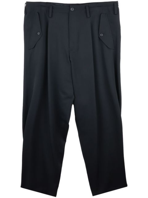 Yohji Yamamoto pleat-detailing straight trousers 