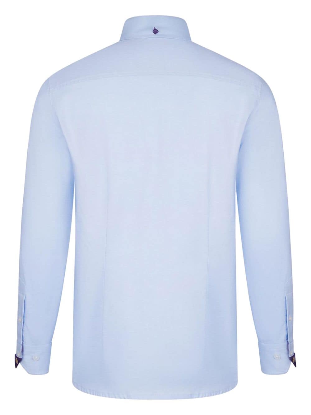 Shop Shanghai Tang Logo-embroidered Shirt In Blue