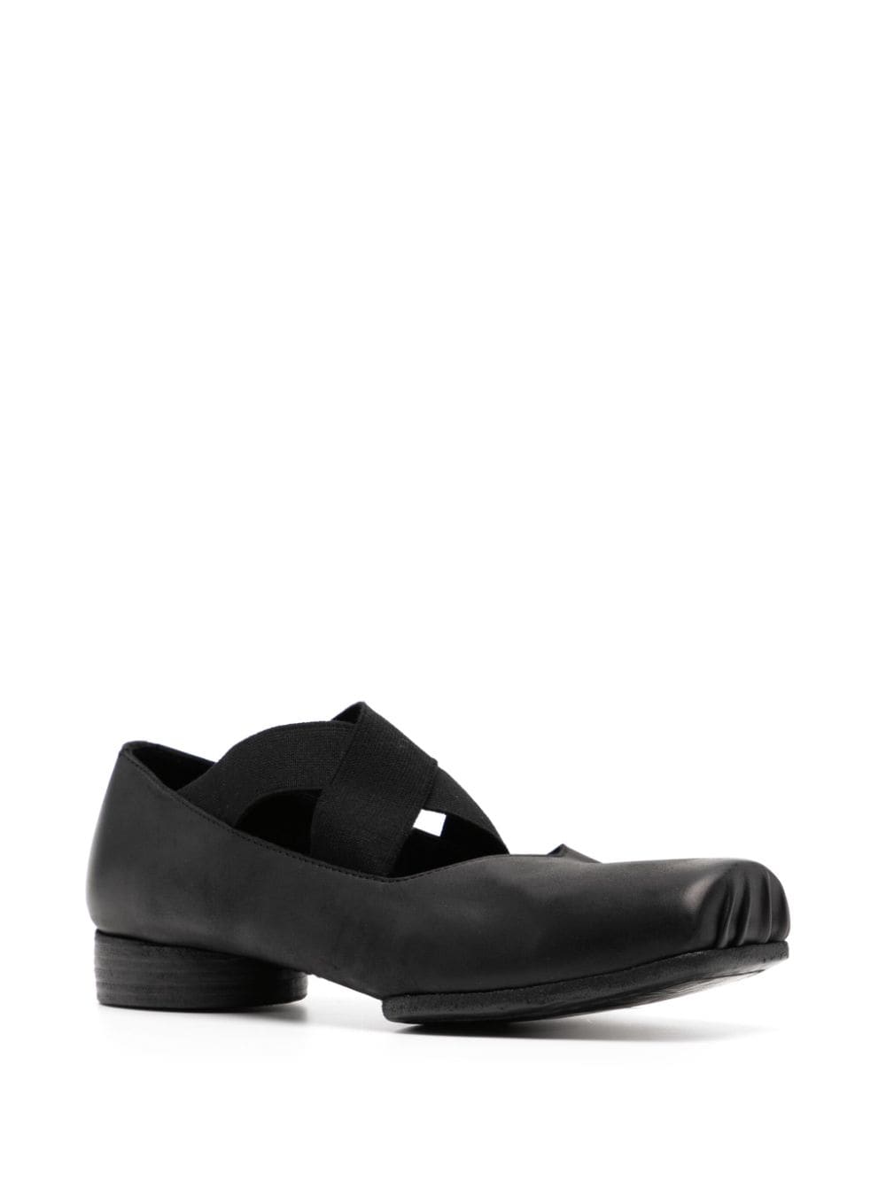 Uma Wang 23mm leather ballerina shoes - Zwart