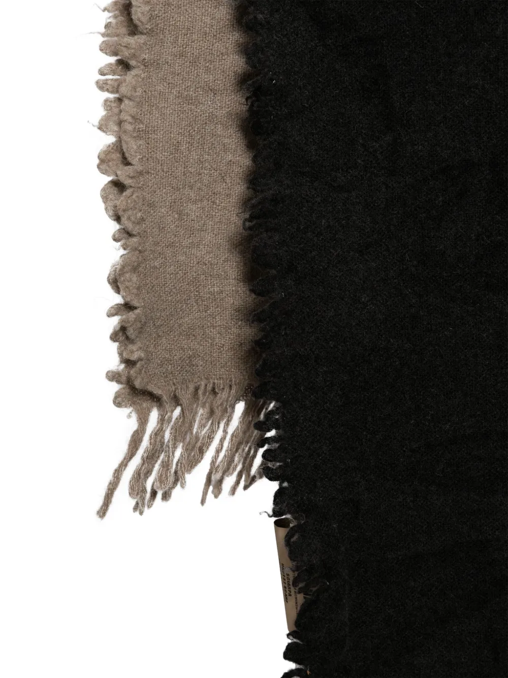 Uma Wang Tweekleurige sjaal van scheerwolblend - Beige