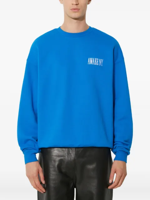 Awake NY logo-embroidered crew-neck sweater
