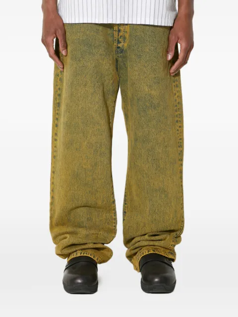 Aries logo-embroidered denim jeans