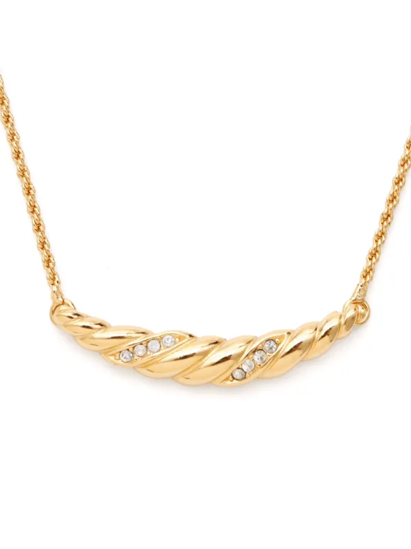 Christian Dior Pre-Owned rhinestone-embellished rope-chain