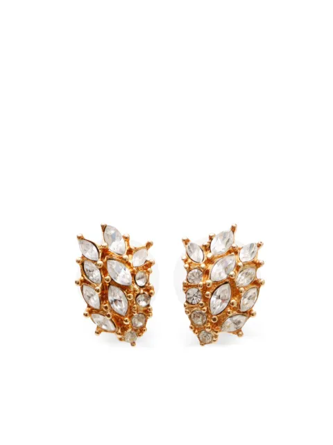 Christian Dior Pre-Owned rhinestone-embellished stud earrings