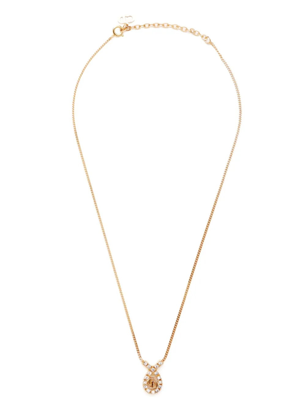 Christian Dior Pre-Owned collar con dije CD | dorado | Image 1
