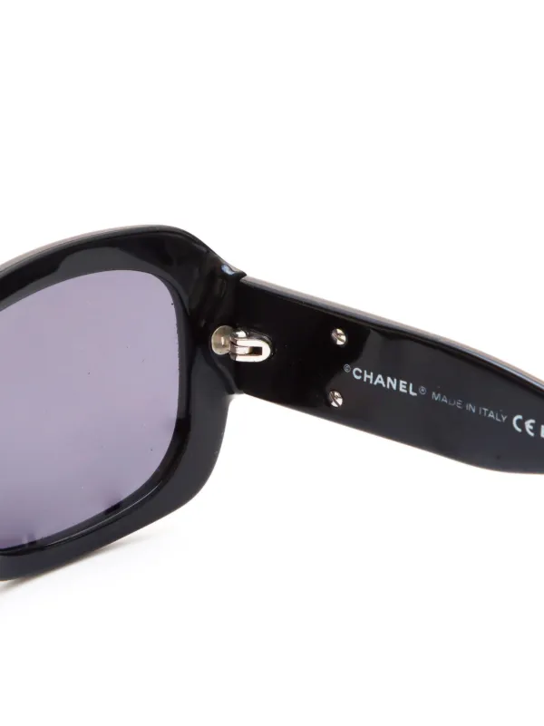 CHANEL Pre-Owned ココマーク スクエアフレーム サングラス | ブラック 