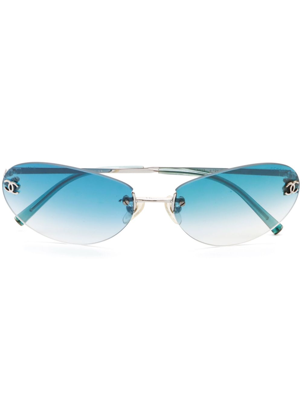 CHANEL CC oval-frame sunglasses Women