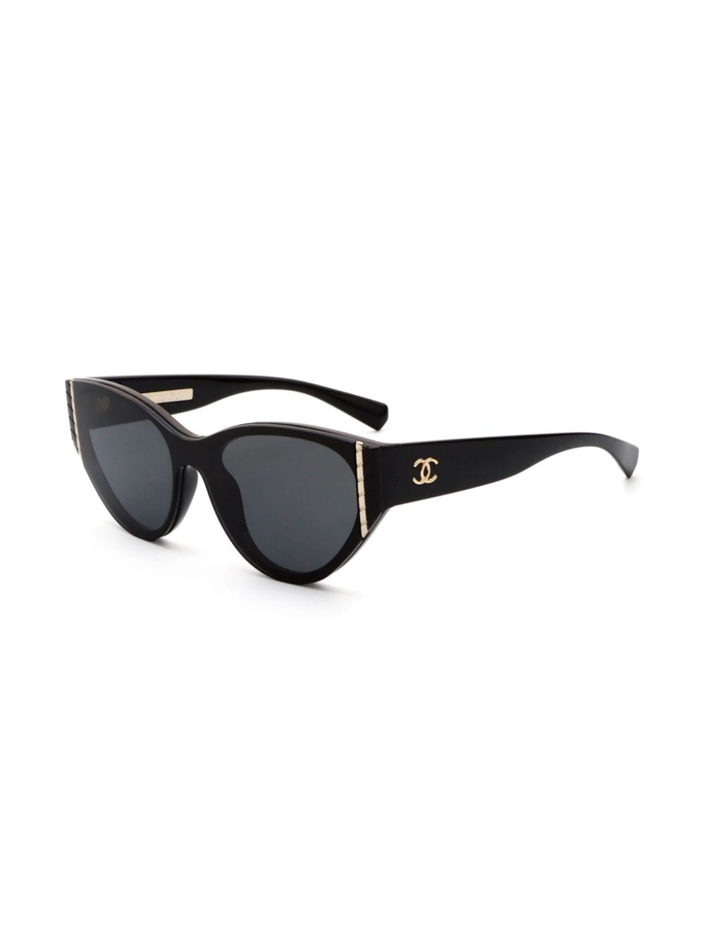 CHANEL Pre-Owned CC cat-eye sunglasses - Zwart