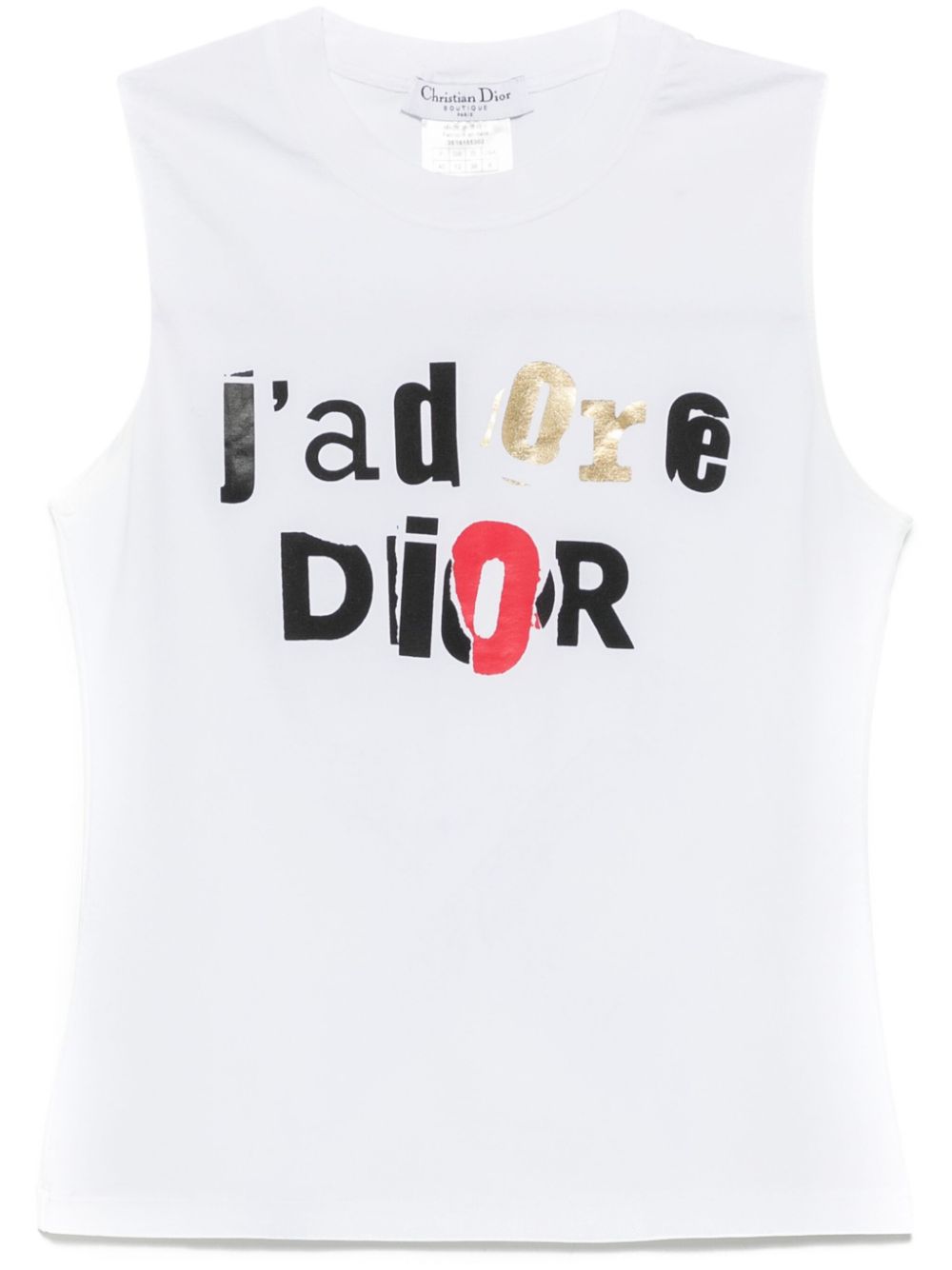 logo-print tank top