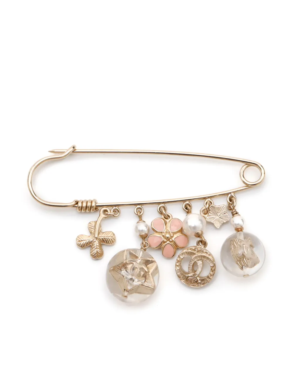 CHANEL Pre-Owned 2019 charms brooch - Goud