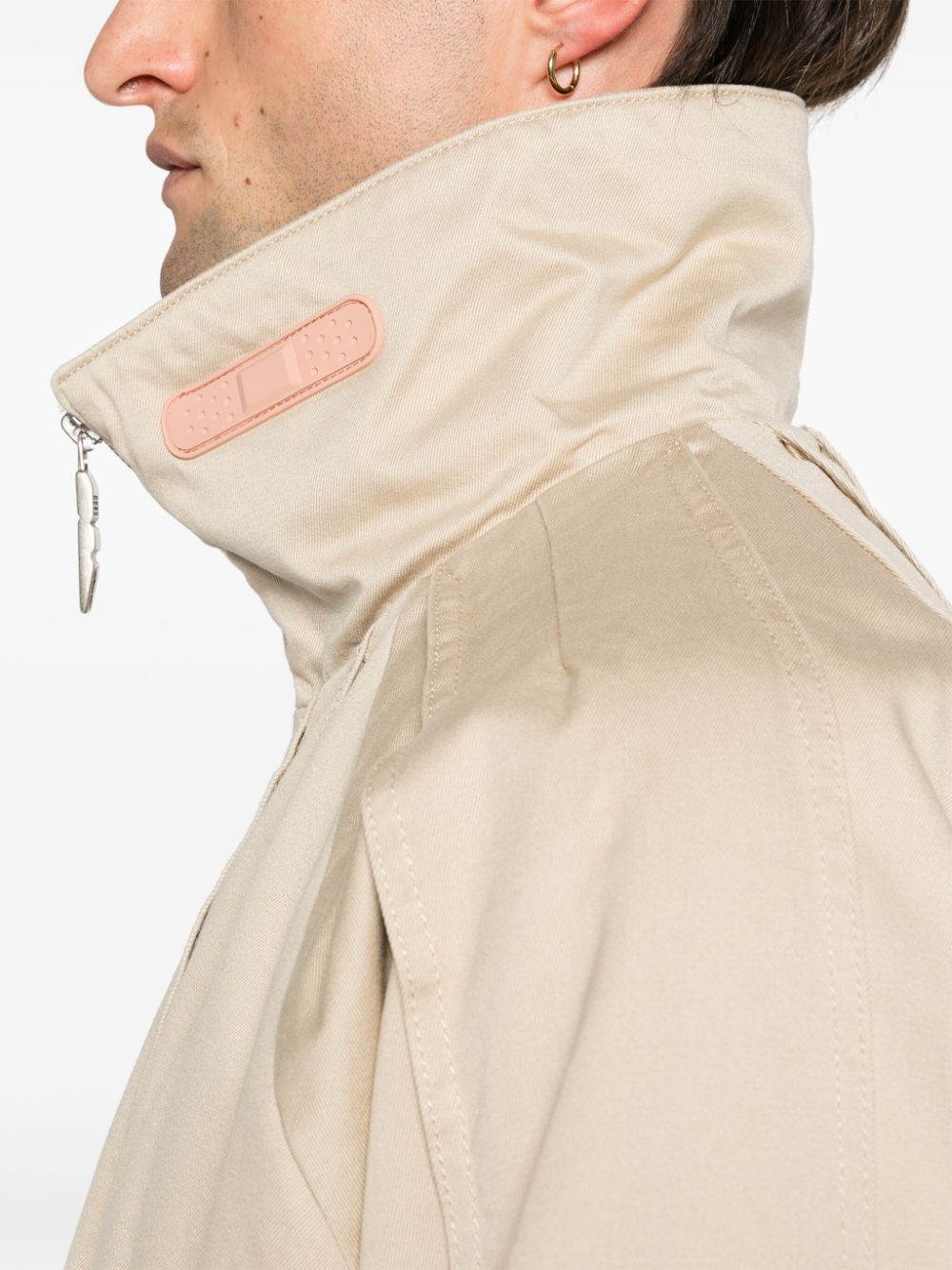 Shop Pdf Pleat-detail Jacket In Neutrals